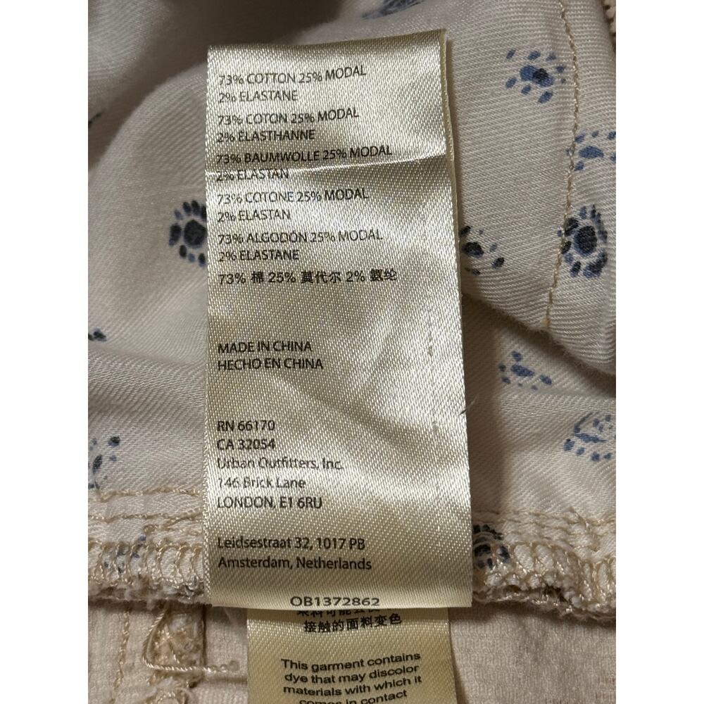 Pilcro The Icon Floral Print Corduroy Flare Jeans, Beige & Gold, Size 28 - Picture 9 of 9